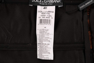Dolce & Gabbana  Black Brown Floral Brocade A-Line Dress #women, Brand_Dolce & Gabbana, Brown, Catch, Clothing_Dress, Dolce & Gabbana, Dresses - Women - Clothing, feed-agegroup-adult, feed-color-brown, feed-gender-female, feed-size-IT40|S, Gender_Women, IT40|S, Kogan, Women - New Arrivals at SEYMAYKA
