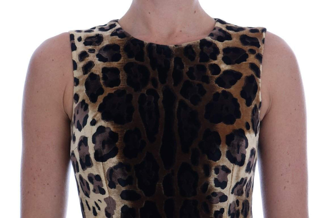 Dolce & Gabbana  Brown Leopard Print Silk Sheath Dress #women, Brand_Dolce & Gabbana, Brown, Catch, Clothing_Dress, Dolce & Gabbana, Dresses - Women - Clothing, feed-agegroup-adult, feed-color-brown, feed-gender-female, feed-size-IT38|XS, Gender_Women, IT38|XS, Kogan, Women - New Arrivals at SEYMAYKA