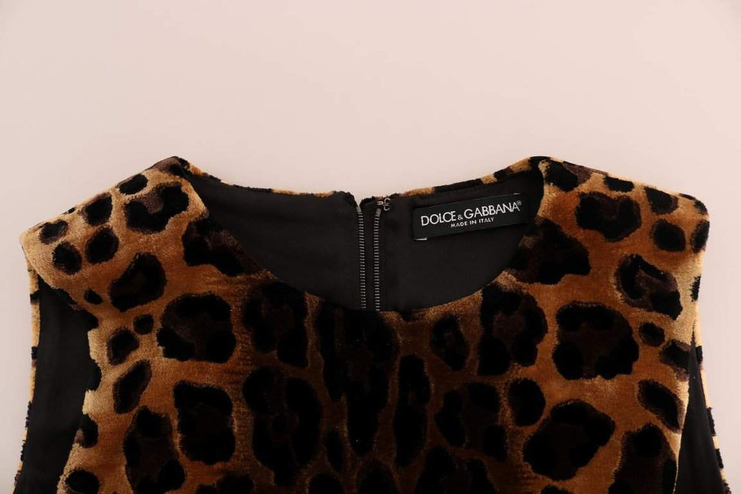 Dolce & Gabbana  Brown Leopard Print Silk Sheath Dress #women, Brand_Dolce & Gabbana, Brown, Catch, Clothing_Dress, Dolce & Gabbana, Dresses - Women - Clothing, feed-agegroup-adult, feed-color-brown, feed-gender-female, feed-size-IT38|XS, Gender_Women, IT38|XS, Kogan, Women - New Arrivals at SEYMAYKA