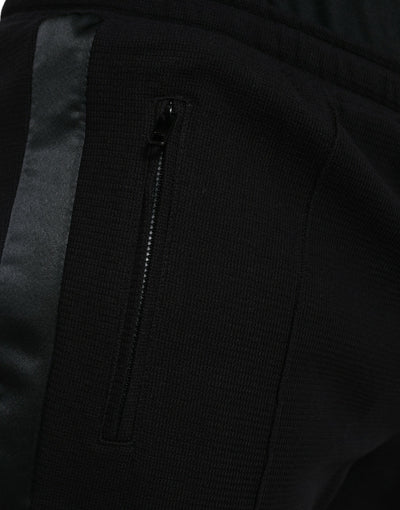 Dolce & Gabbana Black Cotton Blend Jogger Sweatpants Pants
