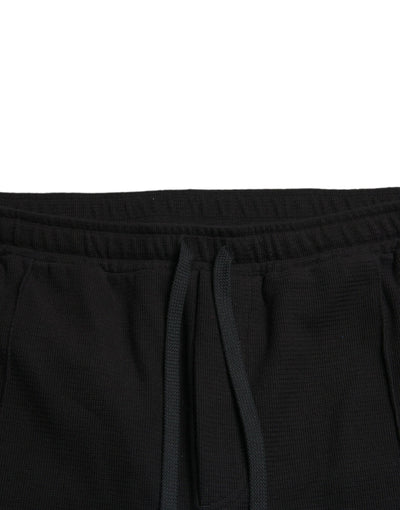 Dolce & Gabbana Black Cotton Blend Jogger Sweatpants Pants