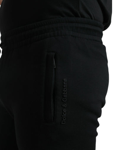 Dolce & Gabbana Black Cotton Blend Jogger Men Sweatpants Pants