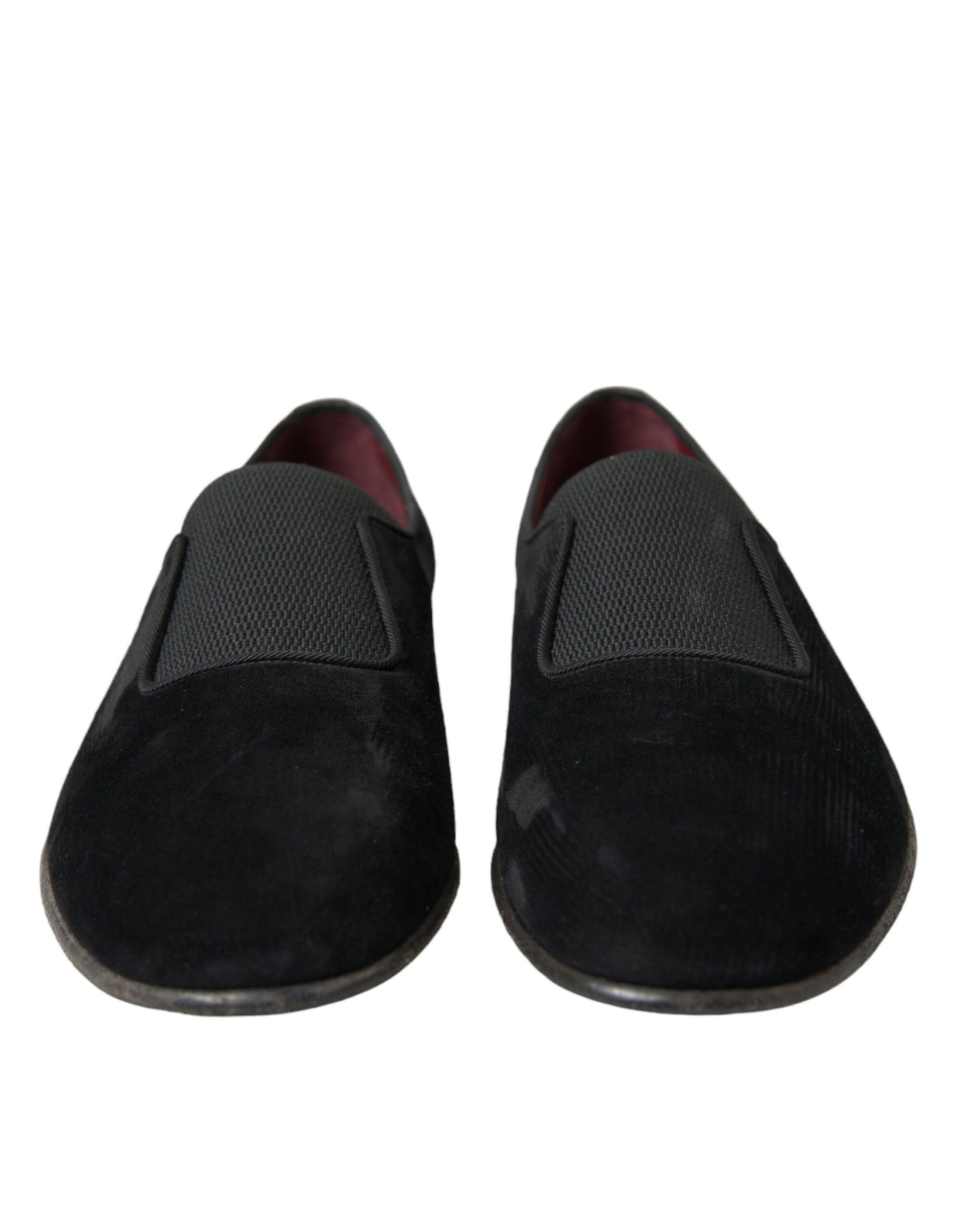 Dolce & Gabbana Black RUNWAY Velour AMALFI Loafers Shoes