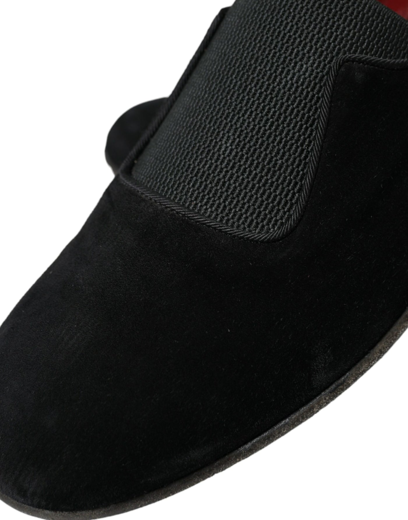 Dolce & Gabbana Black RUNWAY Velour AMALFI Loafers Shoes