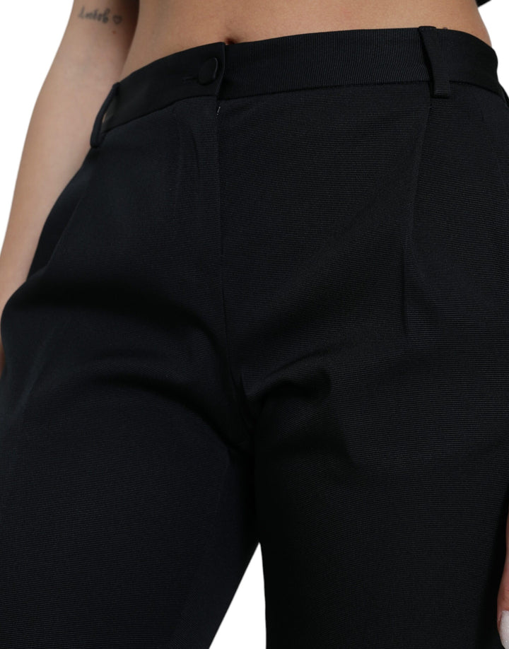 Dolce & Gabbana Black Mid Waist Skinny Cropped Pants