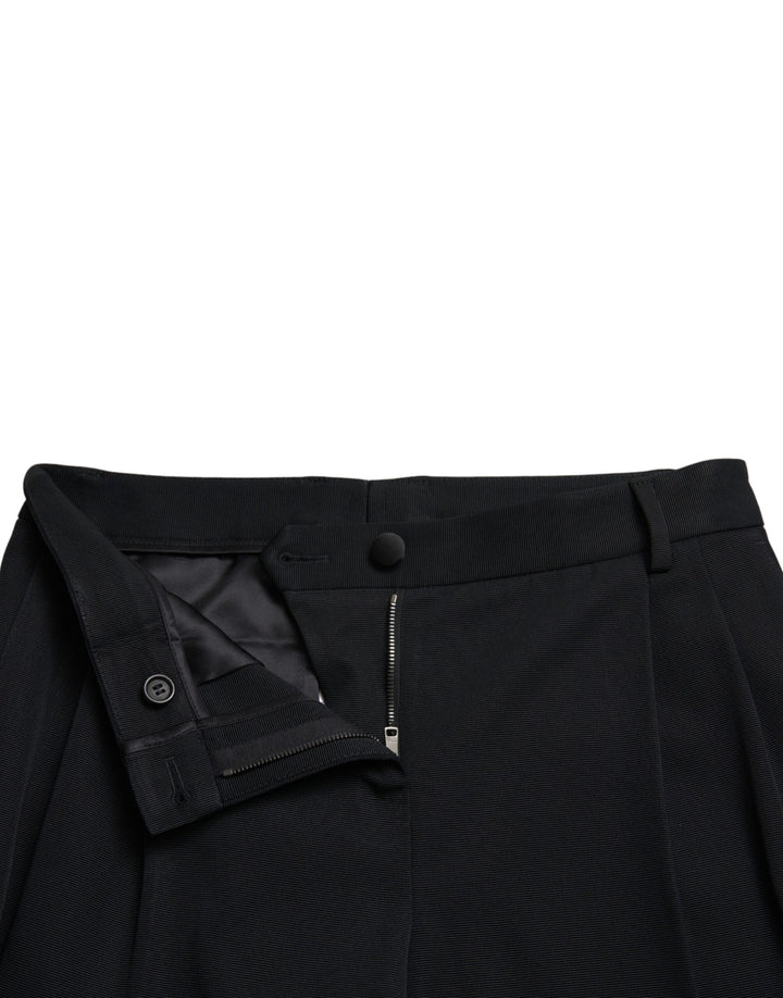 Dolce & Gabbana Black Mid Waist Skinny Cropped Pants