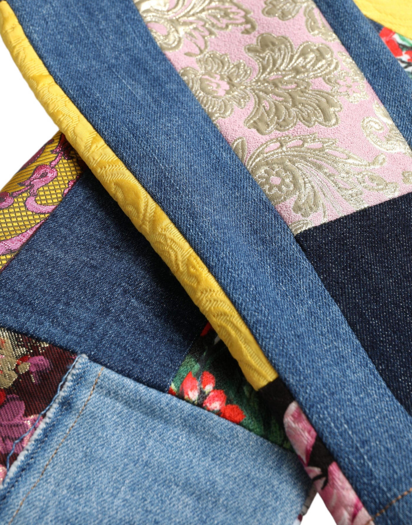 Dolce & Gabbana Multicolor Patchwork GRACE Skinny Denim Jeans