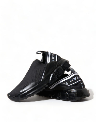 Dolce & Gabbana Black Sorrento Slip On Low Top Sneakers Shoes