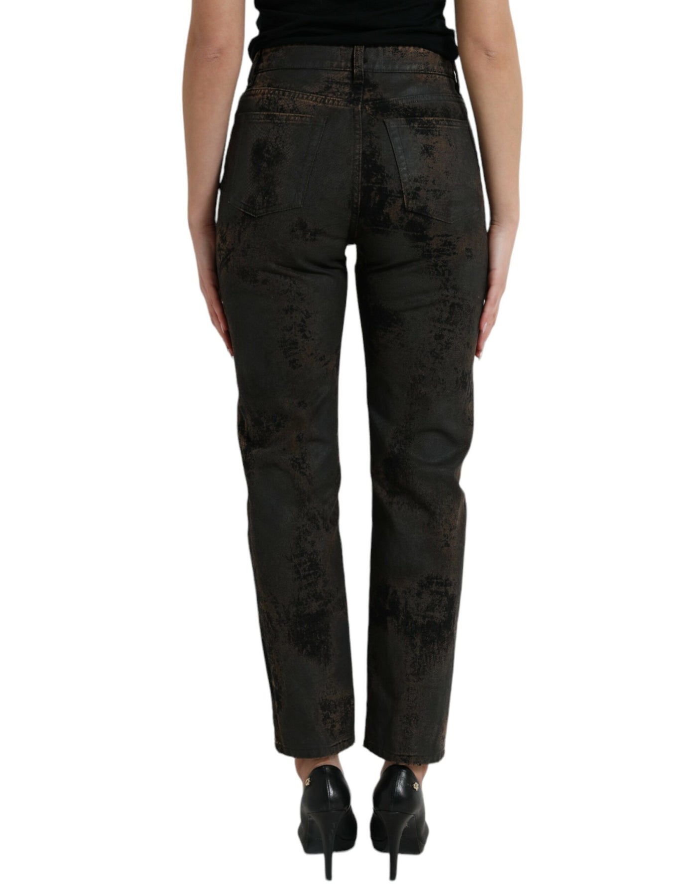 Dolce & Gabbana Brown BOYFRIEND Mid Waist Cotton Denim Jeans