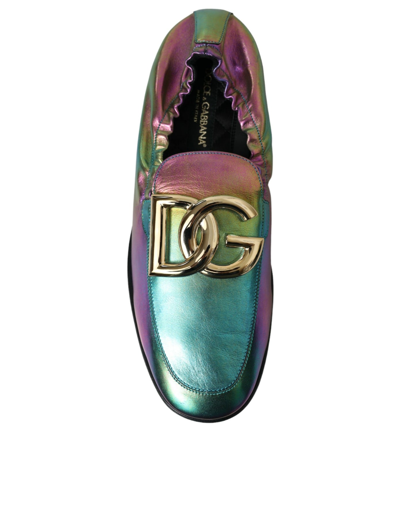 Dolce & Gabbana Multicolor Leather DG Logo Loafer Dress Shoes