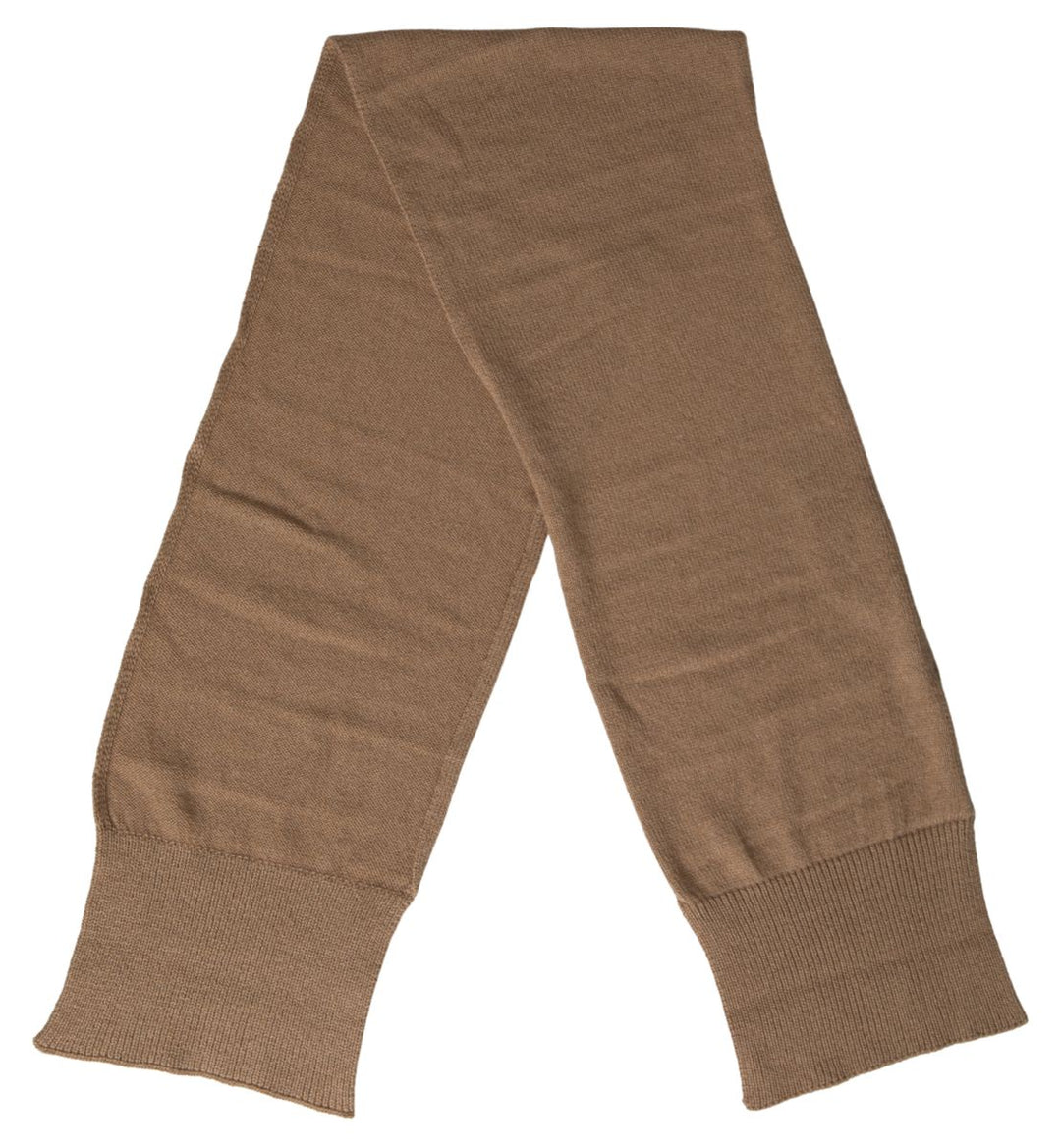 Dolce & Gabbana Brown Knitted Camel Wrap Shawl Foulard Scarf