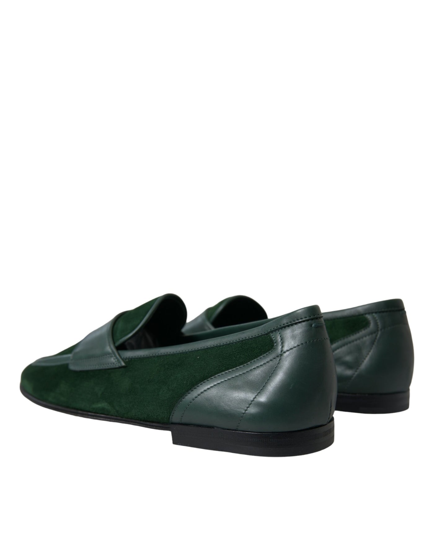 Dolce & Gabbana Green Velvet Slip On Men Loafer Dress Shoes