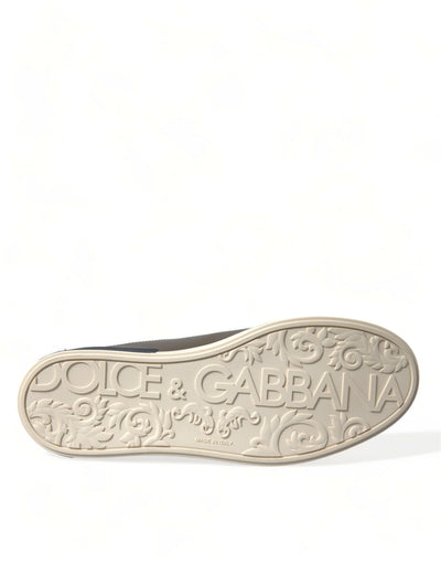 Dolce & Gabbana Bronze Leather Portofino Logo Men Sneakers Shoes