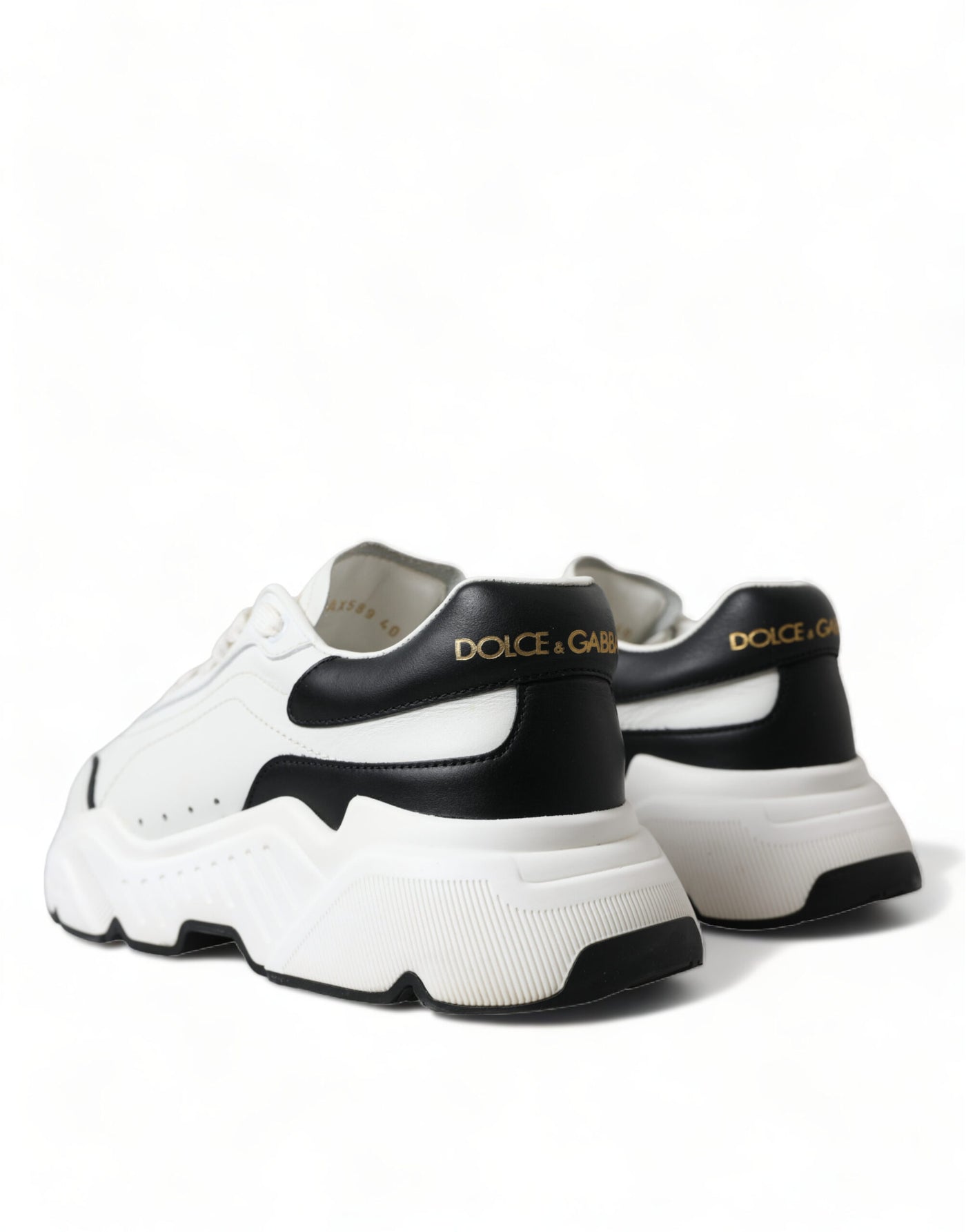 Dolce & Gabbana White Black Low Top Daymaster Sneakers Shoes