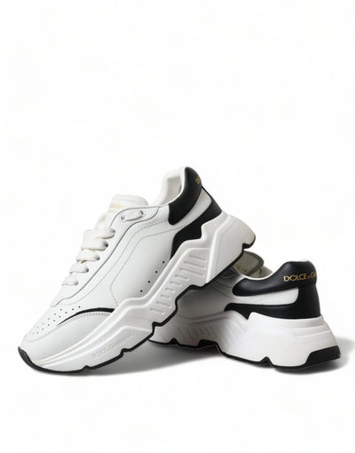 Dolce & Gabbana White Black Low Top Daymaster Sneakers Shoes