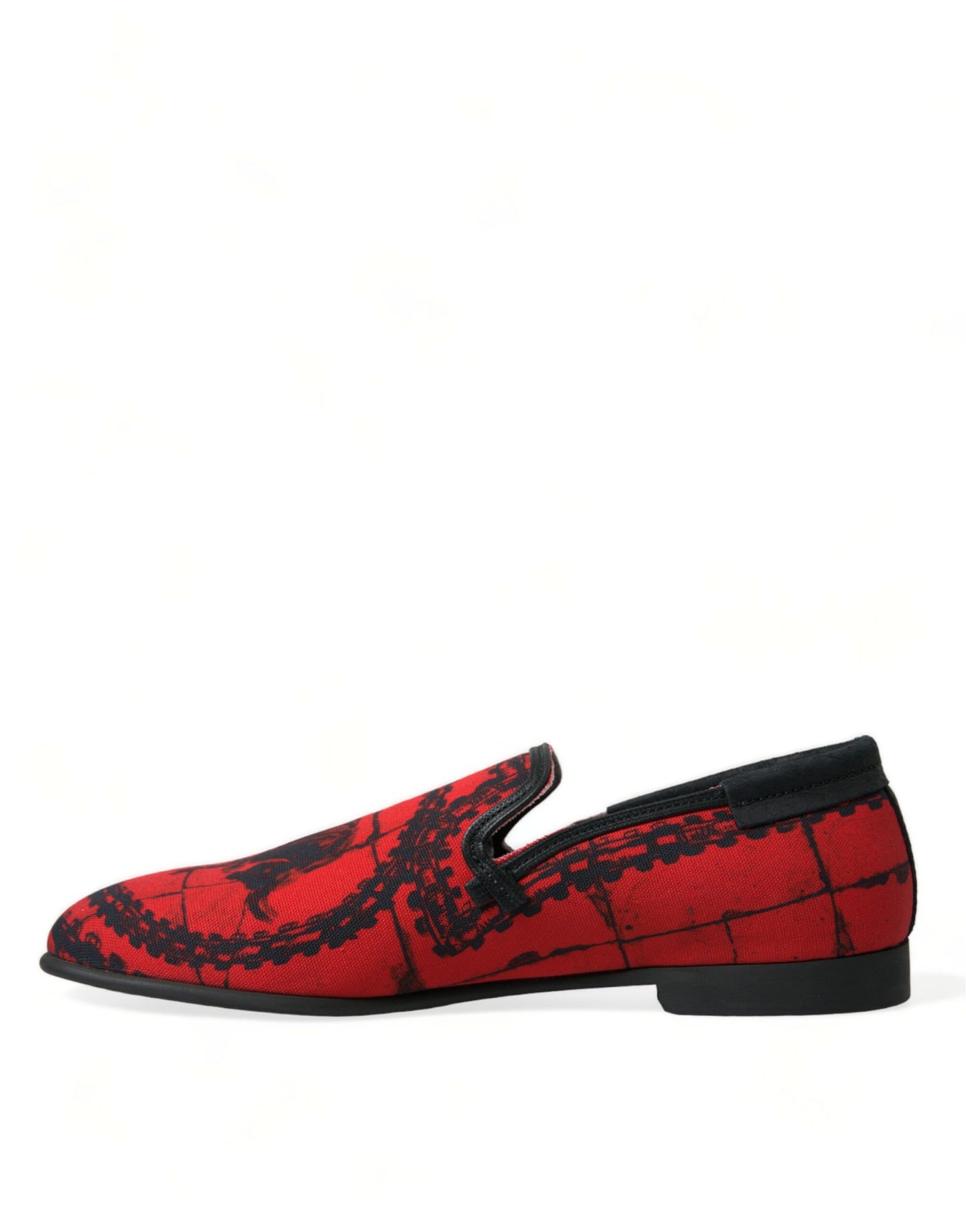 Dolce & Gabbana Red Black Torero Loafers Slippers Men Shoes