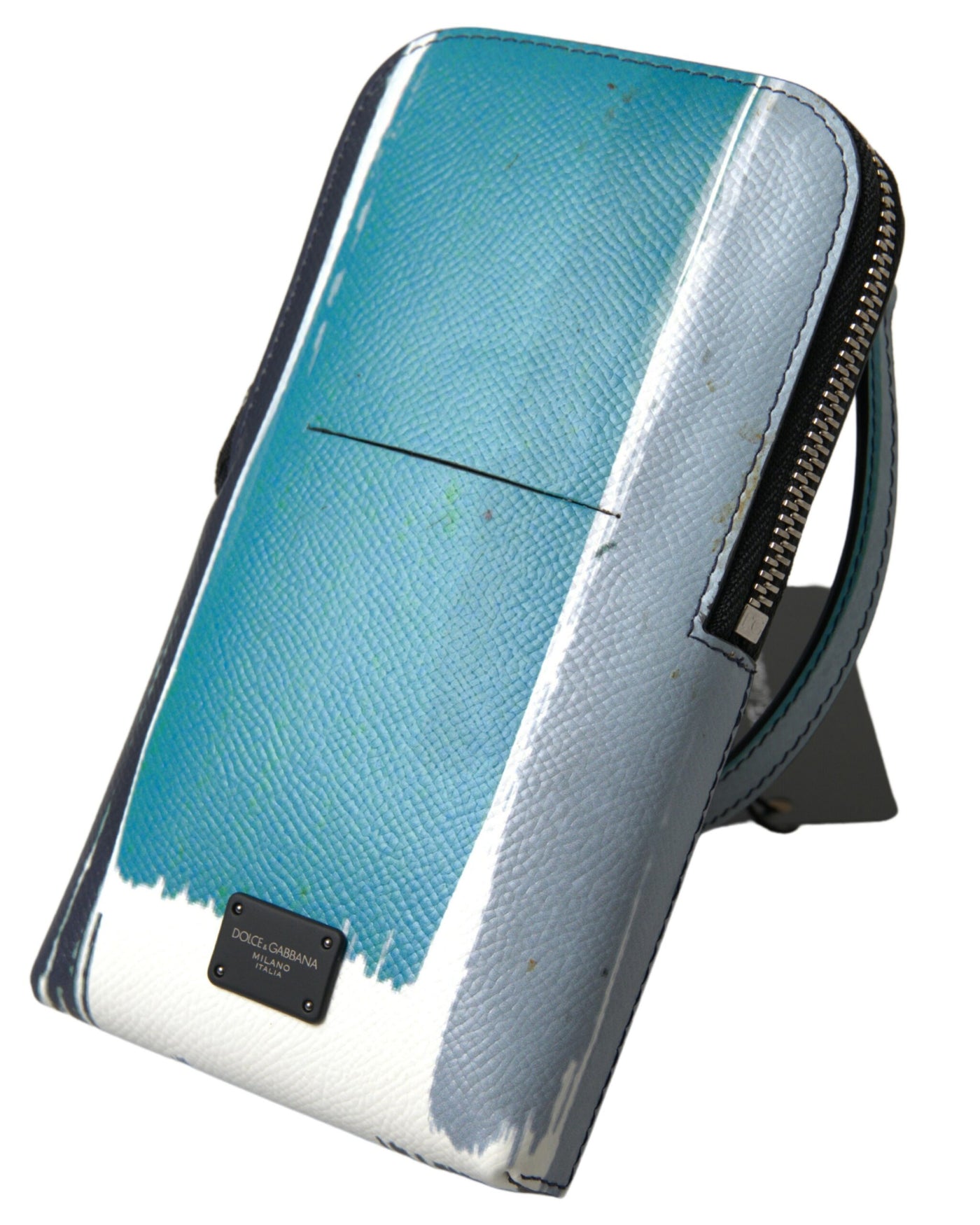 Dolce & Gabbana Blue Leather Men Purse Crossbody Sling Phone Bag