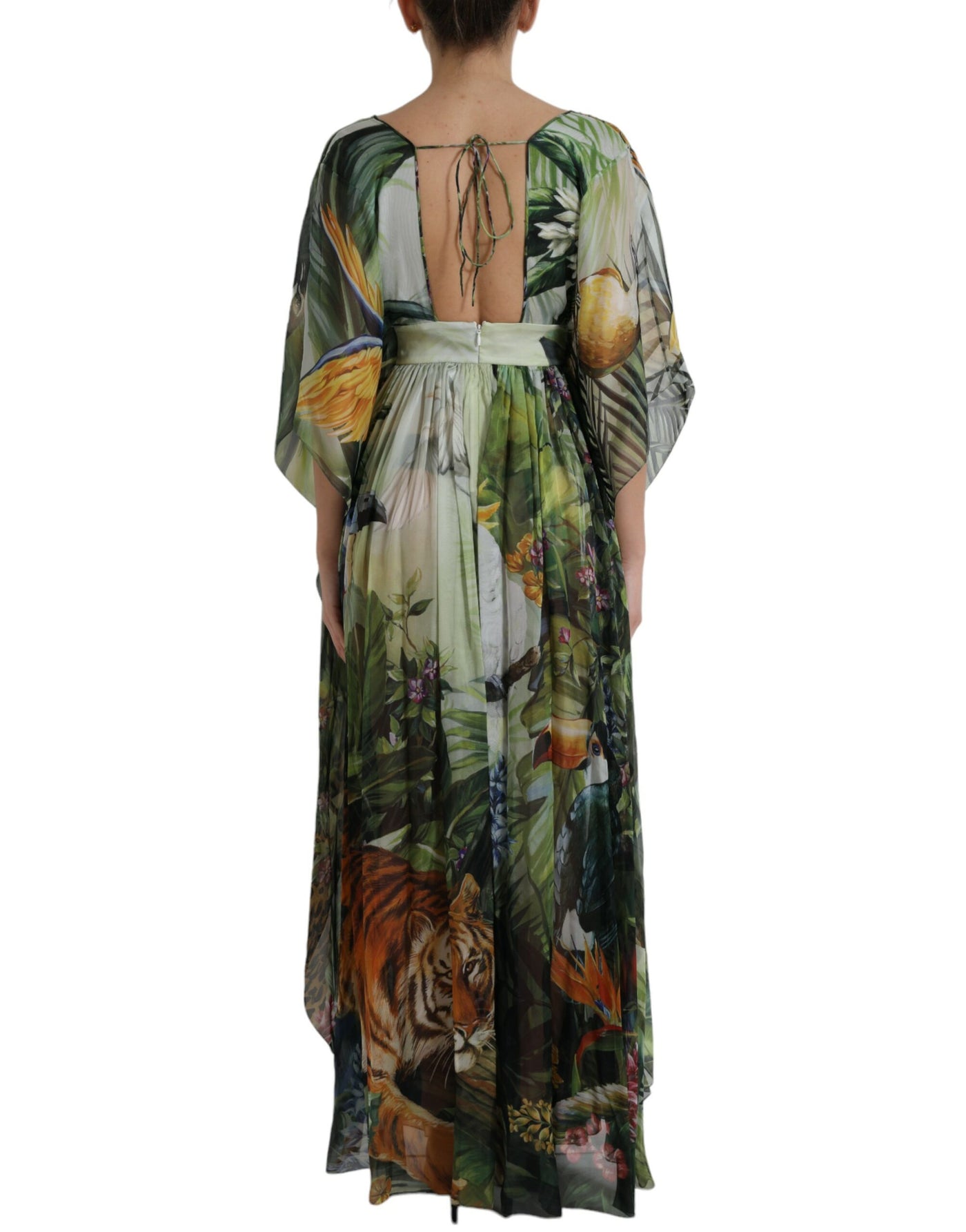 Dolce & Gabbana Multicolor Jungle Print A-line Maxi Dress