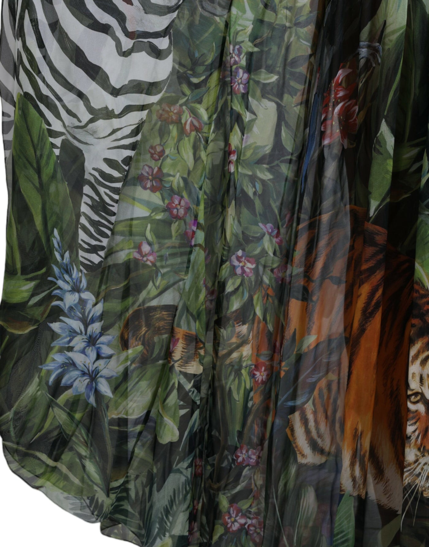 Dolce & Gabbana Multicolor Jungle Print A-line Maxi Dress