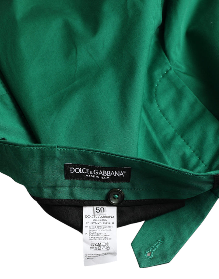 Dolce & Gabbana Deep Green Cotton Stretch Men Bermuda Shorts