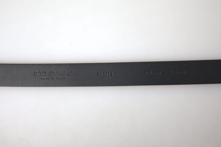 Dolce & Gabbana Bordeaux Leather Silver Metal Buckle Belt