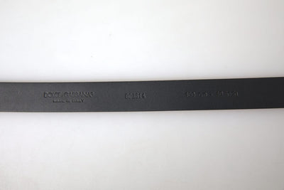 Dolce & Gabbana Bordeaux Leather Silver Metal Buckle Belt