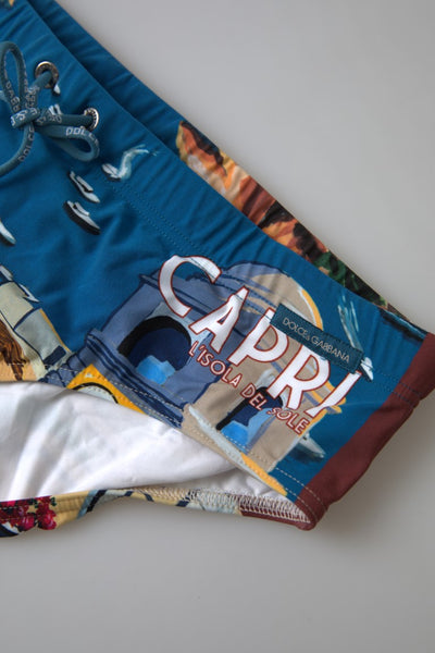 Dolce & Gabbana Multicolor Nylon CAPRI Beachwear Swimwear