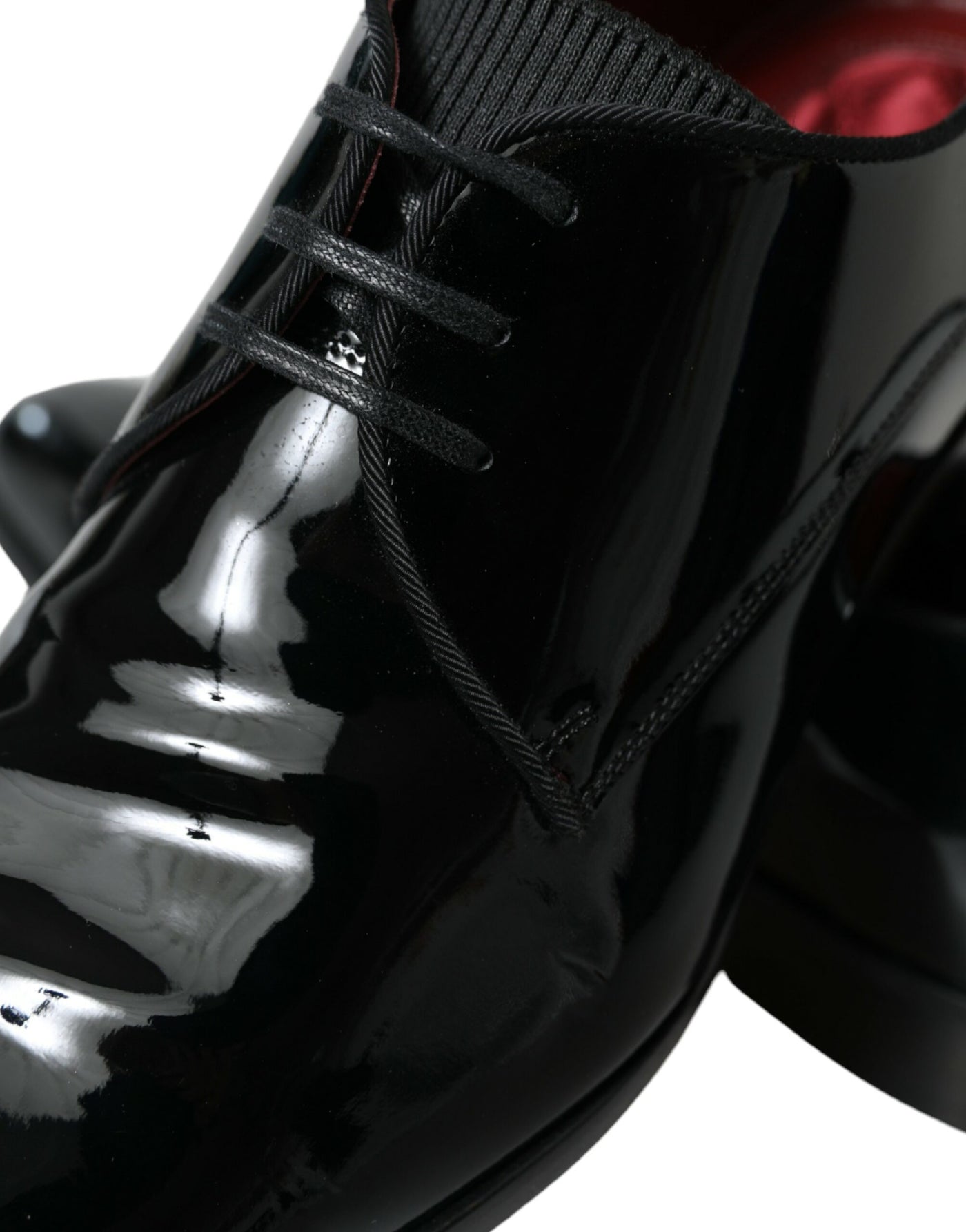 Dolce & Gabbana Black Calfskin Leather Derby Dress Shoes