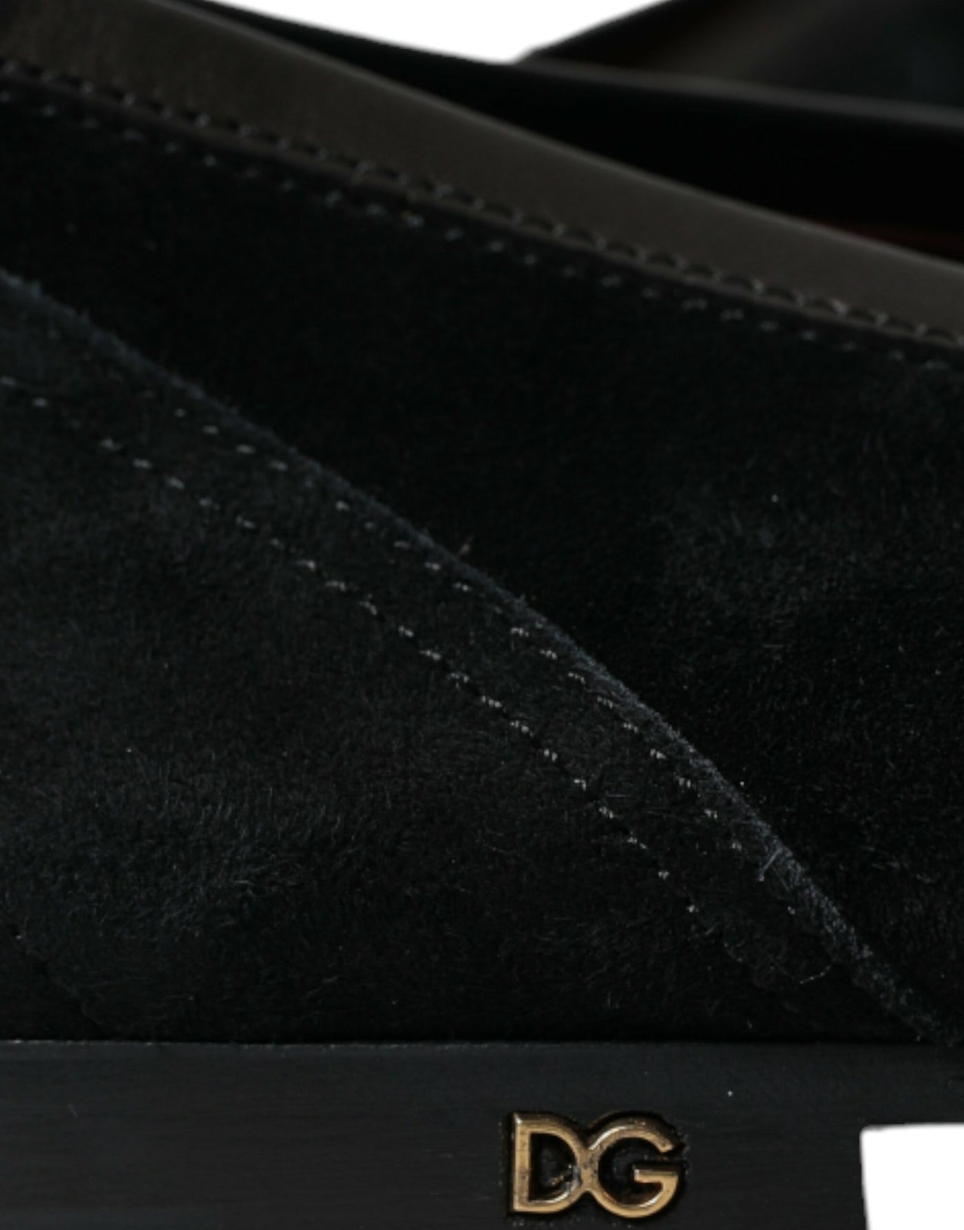 Dolce & Gabbana Black Velvet Slip On Loafers Dress Shoes