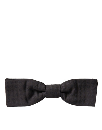 Dolce & Gabbana Brown Fantasy Silk Adjustable Neck Men Papillon Bow Tie