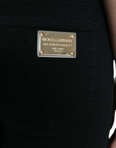 Dolce & Gabbana Black Cotton Stretch Denim Skinny Jeans