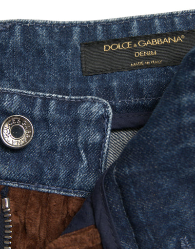Dolce & Gabbana Brown Corduroy Cargo Denim Wide Leg Jeans