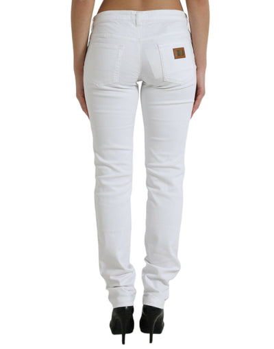 Dolce & Gabbana White Cotton Stretch Skinny Denim Jeans