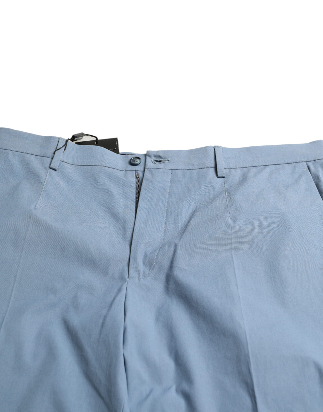 Dolce & Gabbana Sky Blue Cotton Folded Hem Men Bermuda Shorts