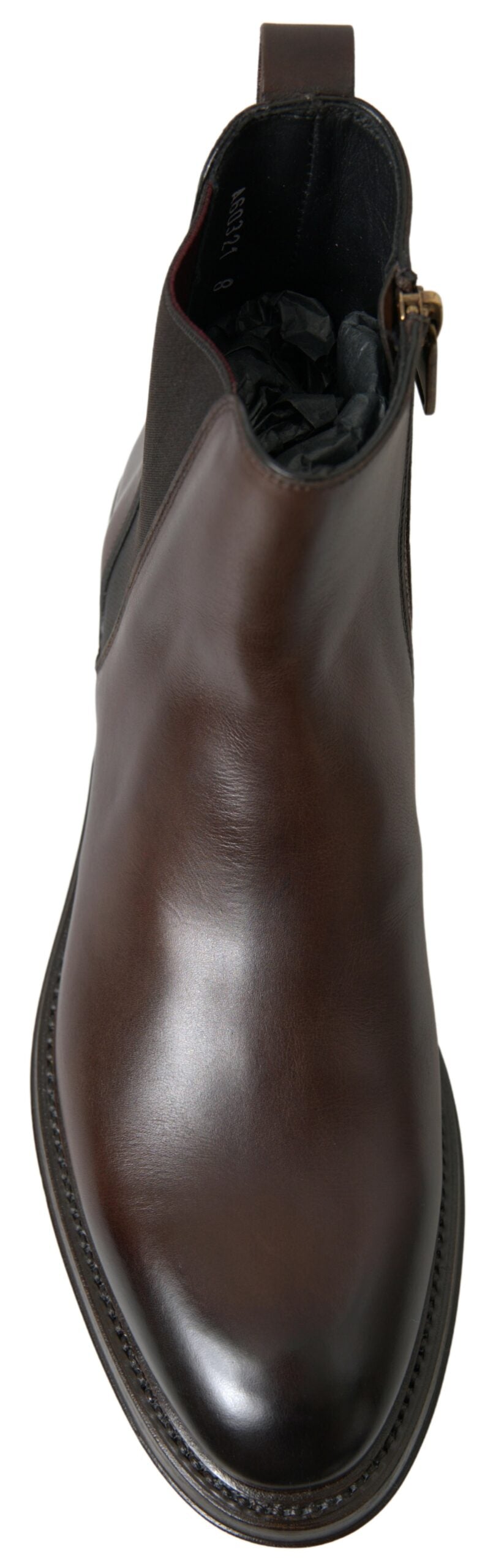 Dolce & Gabbana Brown Leather Chelsea Mens Boots Shoes