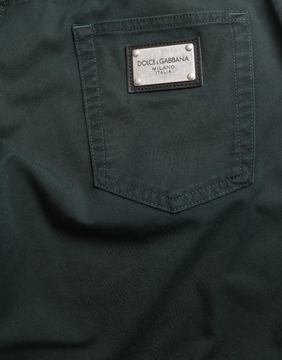 Dolce & Gabbana Green Cotton Stretch Skinny Men Denim Jeans