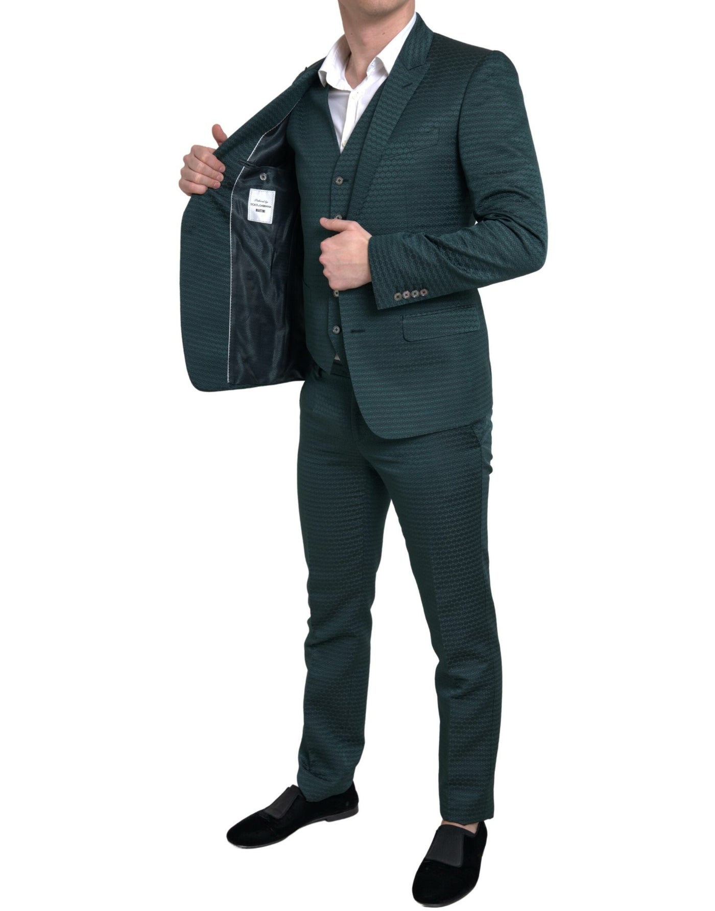 Green 3 Piece Single Breasted MARTINI Suit