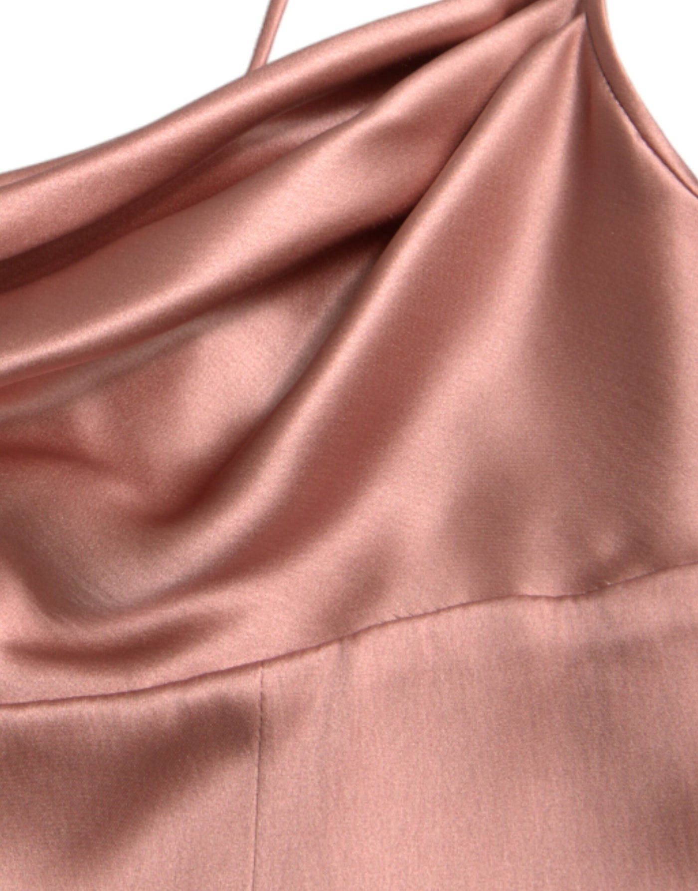 Dolce & Gabbana Pink Silk Spaghetti Straps Long Gown Dress