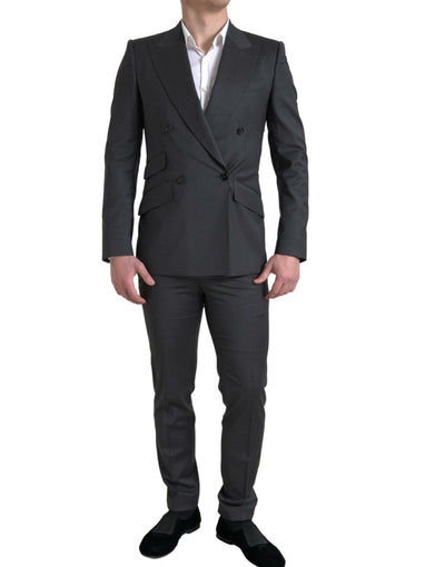 Gray 2 Piece Double Breasted SICILIA Suit