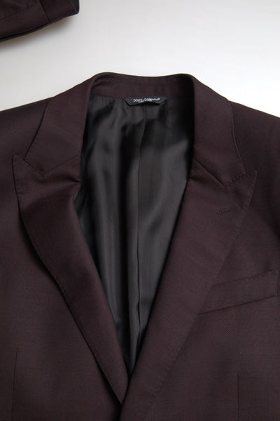 Maroon 2 Piece Single Breasted MARTINI Suit