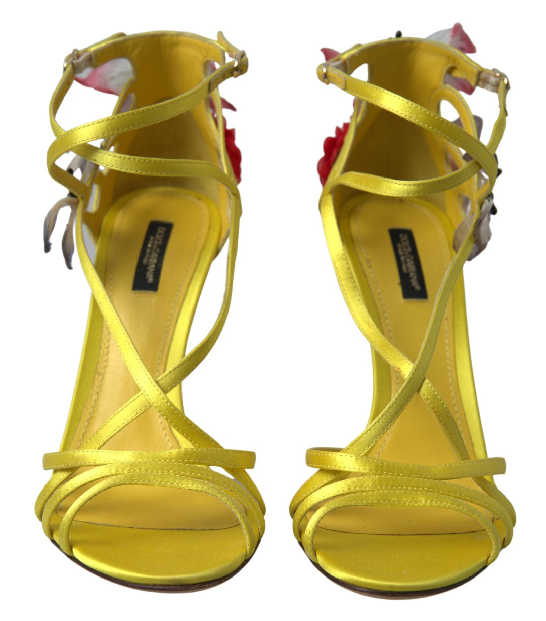 Yellow Keira Butterfly Appliqués Sandals
