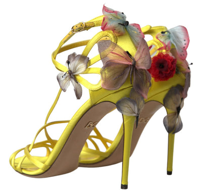 Yellow Keira Butterfly Appliqués Sandals