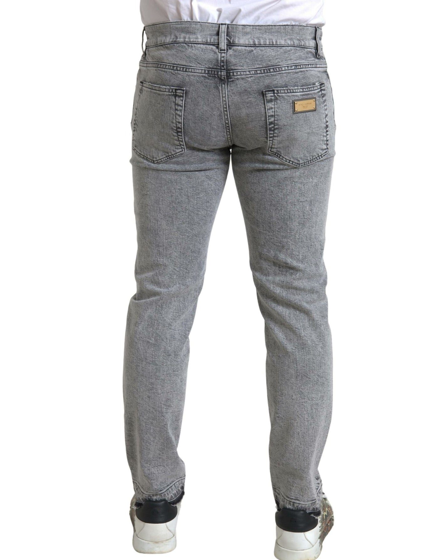 Grey Cotton Skinny Men Denim Trouser Jeans