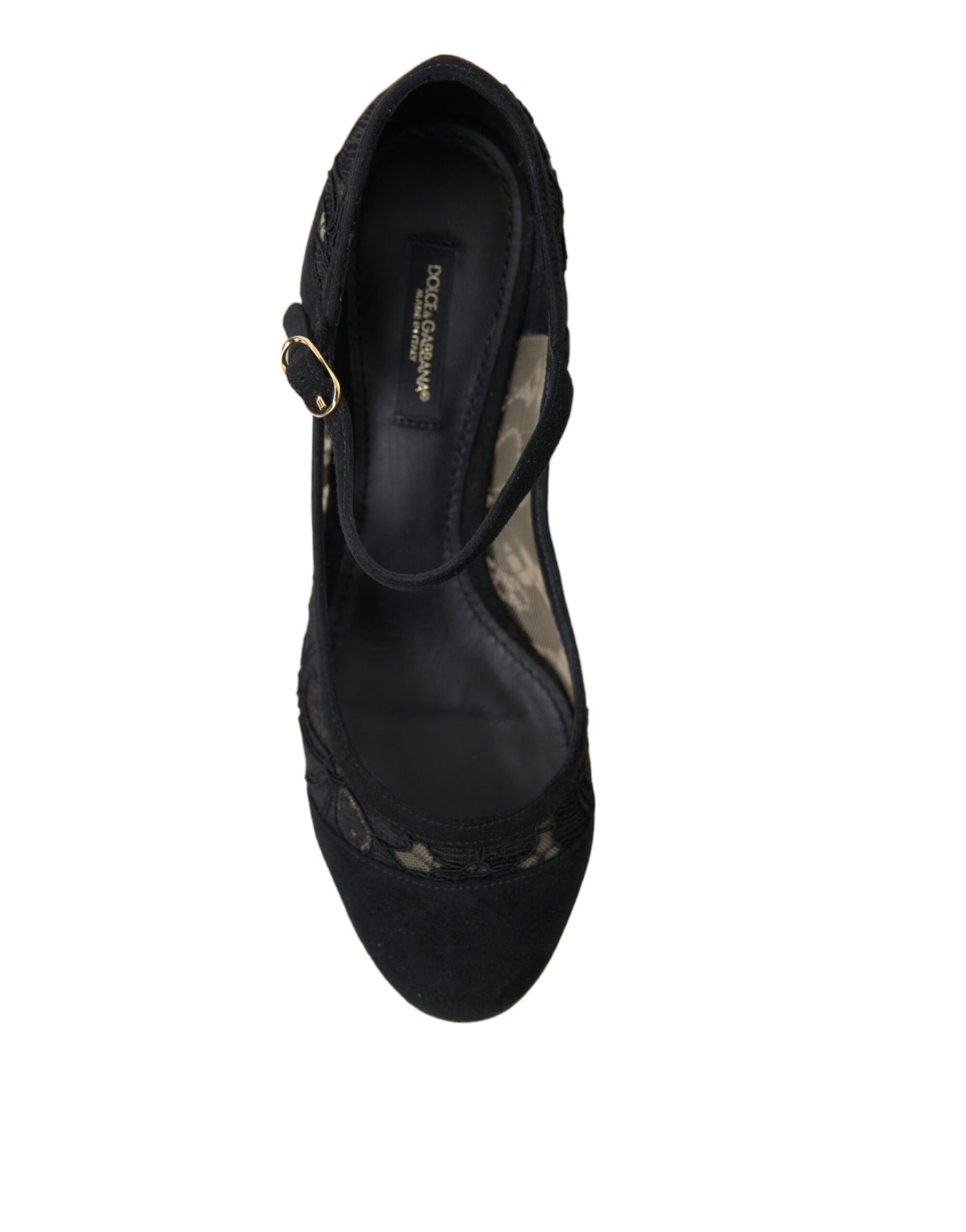 Black Mary Jane Taormina Lace Pumps Shoes