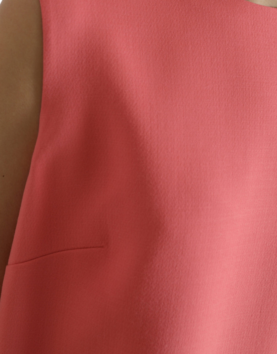 Dolce & Gabbana Pink Virgin Wool Sleeveless Mini Dress