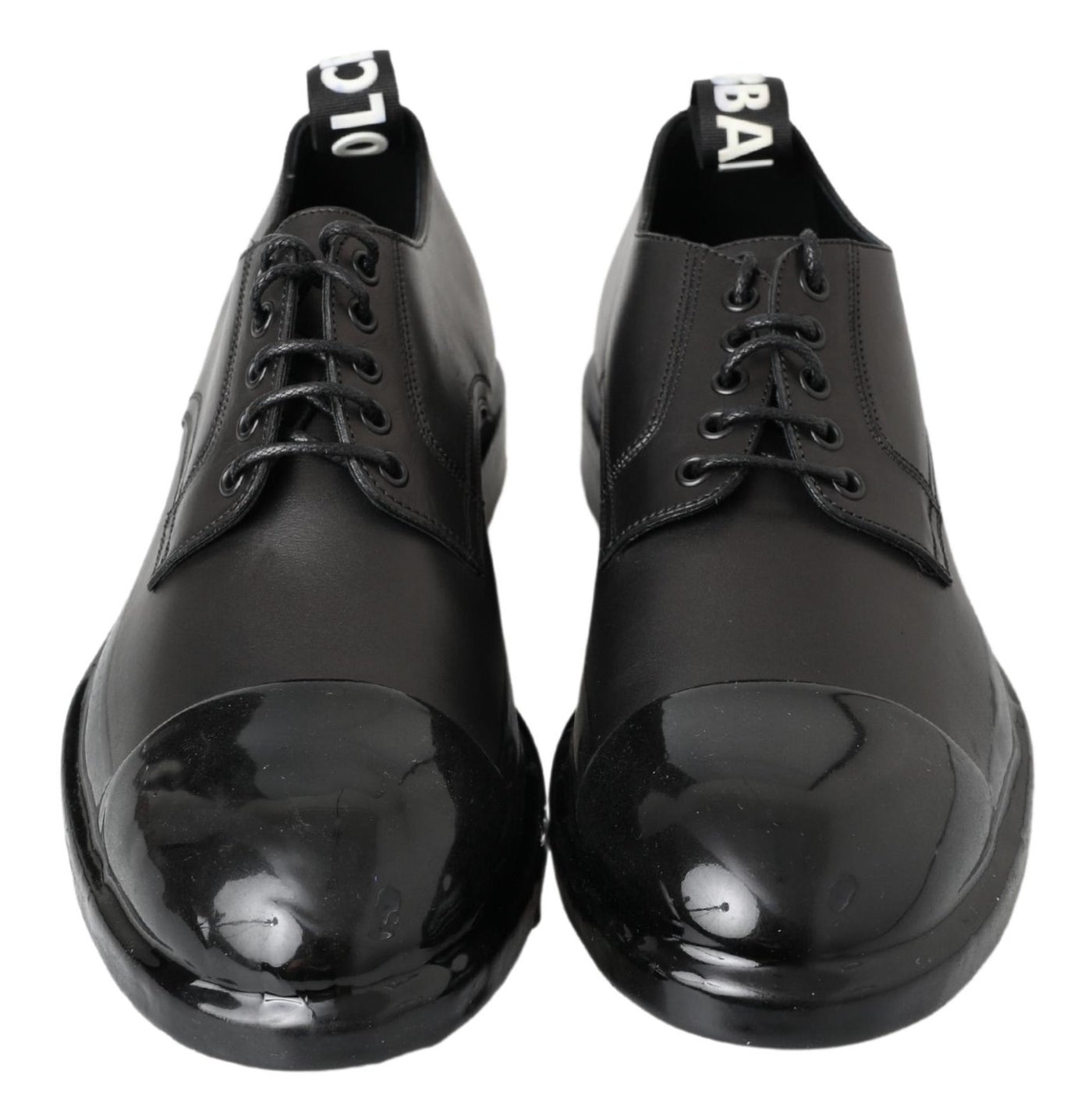 Dolce & Gabbana Black Leather Derby Dress Shoes