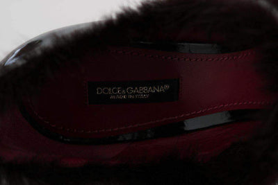 Dolce & Gabbana Black Leather Purple Tulip Mink Fur Pumps #women, Black, Brand_Dolce & Gabbana, Catch, Dolce & Gabbana, EU35/US4.5, EU36.5/US6, EU36/US5.5, feed-agegroup-adult, feed-color-black, feed-gender-female, feed-size-US4.5, Gender_Women, Kogan, Pumps - Women - Shoes, Shoes - New Arrivals at SEYMAYKA