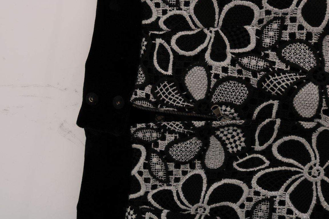 Dolce & Gabbana  Floral Macramé Lace Crystal Button Skirt #women, Brand_Dolce & Gabbana, Catch, Dolce & Gabbana, feed-agegroup-adult, feed-color-multicolor, feed-gender-female, feed-size-IT40|S, Gender_Women, IT40|S, Kogan, Multicolor, Skirts - Women - Clothing, Women - New Arrivals at SEYMAYKA