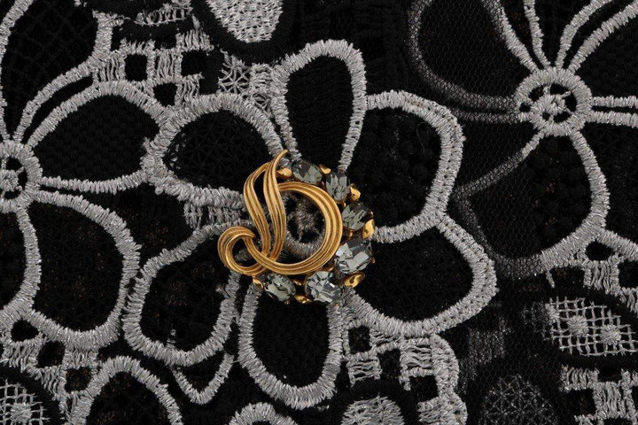 Dolce & Gabbana  Floral Macramé Lace Crystal Button Skirt #women, Brand_Dolce & Gabbana, Catch, Dolce & Gabbana, feed-agegroup-adult, feed-color-multicolor, feed-gender-female, feed-size-IT40|S, Gender_Women, IT40|S, Kogan, Multicolor, Skirts - Women - Clothing, Women - New Arrivals at SEYMAYKA