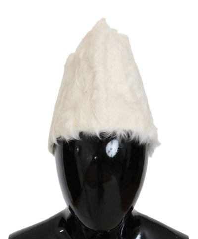 Dolce & Gabbana  White Xiangao Lamb Fur Beanie #women, 56 cm|XS, Accessories - New Arrivals, Brand_Dolce & Gabbana, Catch, Dolce & Gabbana, feed-agegroup-adult, feed-color-white, feed-gender-female, feed-size-56 cm|XS, Gender_Women, Hats - Women - Accessories, Kogan, White at SEYMAYKA